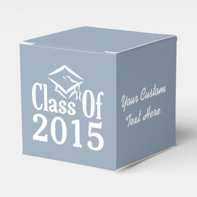 Class of ANY year custom text & colour favour box (Front Side)