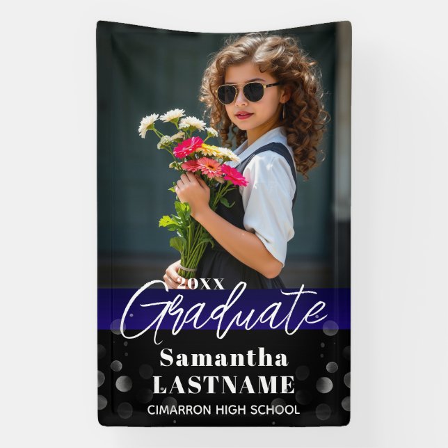 Class of Any Year Photo Graduation Party Banner (Vertical)