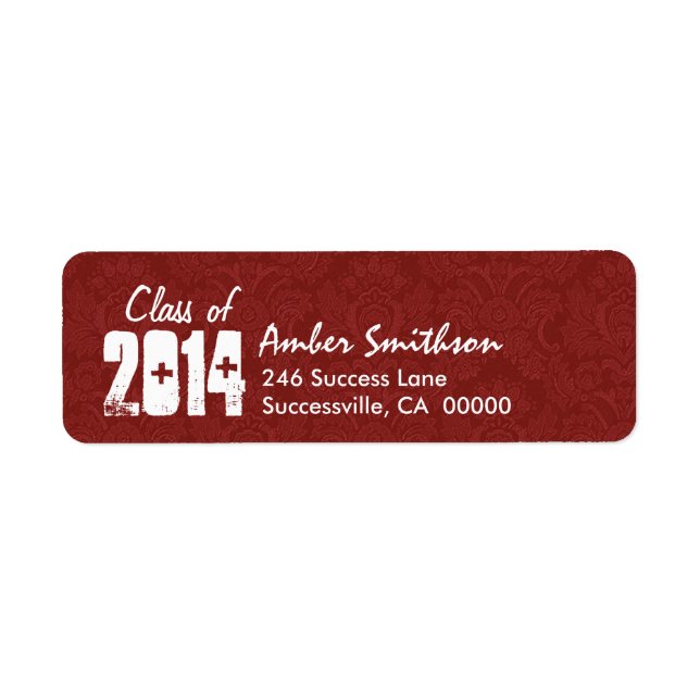 Class of Any Year RED and WHITE Graduation (Front)