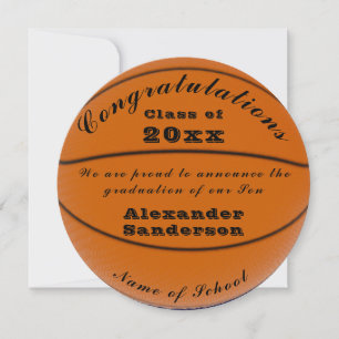 Class of Basketball School Graduation Announcement
