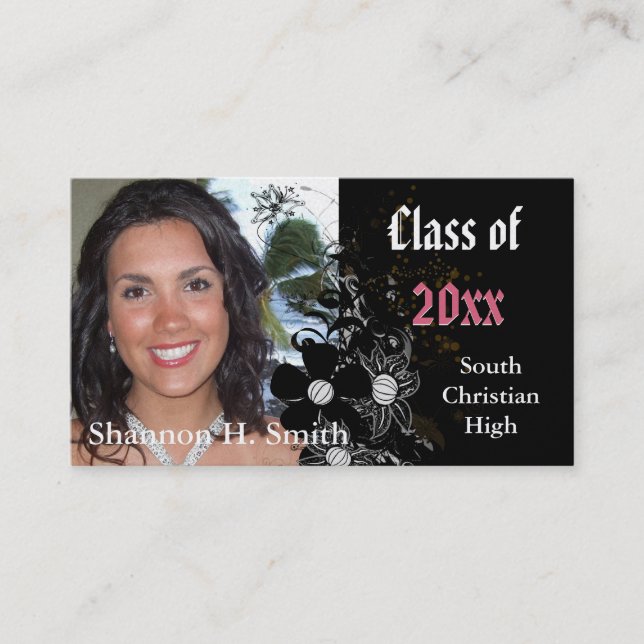 Class of Change to Current Year Graduation Senior  Calling Card (Front)