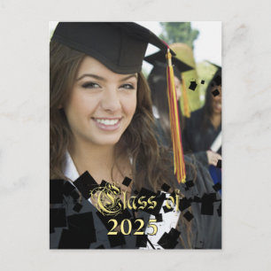 Class of Change Year Photo Graduation Invitation Postcard