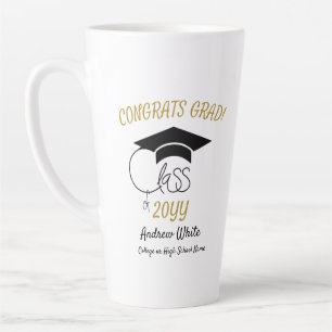 Class of-Congrats Grad-Inspirational-Black Gold Latte Mug