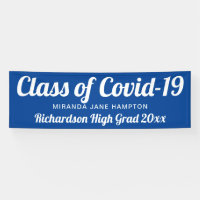 Class of Covid-19 Custom Colour Graduation Banner