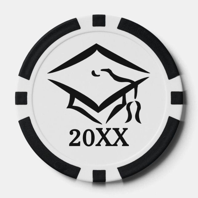 CLASS OF ... custom monogram & colour poker chips (Front)