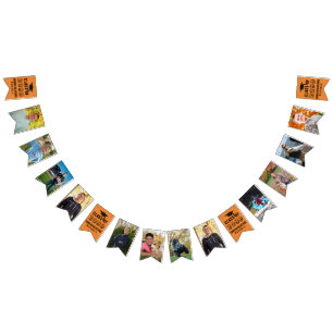 Class of   Editable Orange   Photo Graduation Bunting