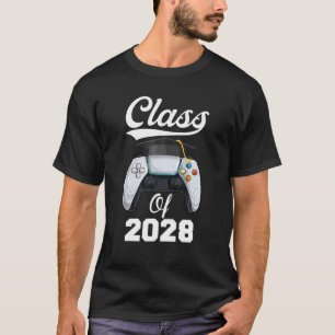 Class Of Gamer 2028 Funny Graduation Game Boy Grad T-Shirt