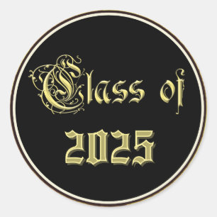 Class of Gold and Black Stickers