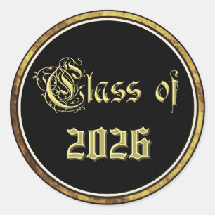 Class of Gold and Black Stickers