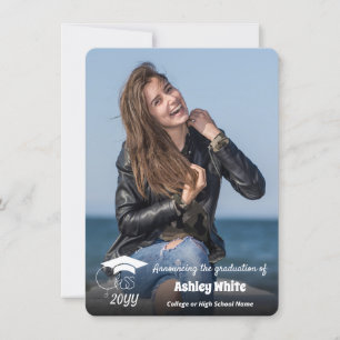 Class of-Grad-Inspirational Quote-Black Overlay Announcement