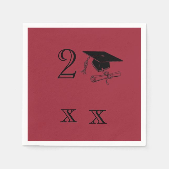 Class Of Grads Ideas Cap Diploma Napkins (Front)