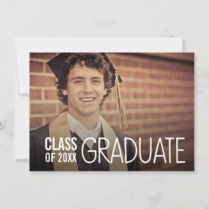 CLASS OF GRADUATION PARTY PHOTO INVITE