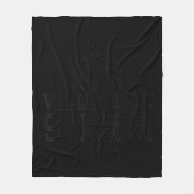 Class of  Graduation Volleyball Senior   Fleece Blanket (Front)