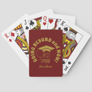 Class of-Inspirational Quote-Name-Gold Playing Cards