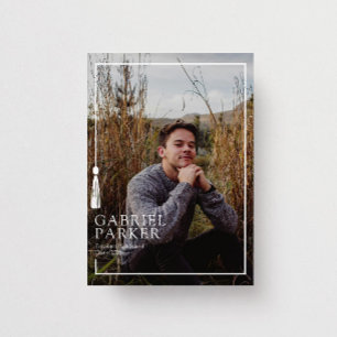 Class of Modern Tassel Photo Graduation Invitation