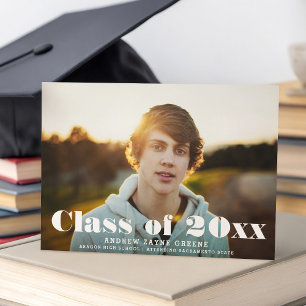 Class of -  Modern Typography Boys   Graduation Announcement