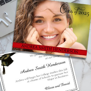 Class of Photo High School Graduation Announcement