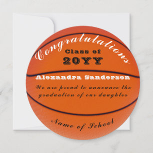 Class of School Basketball Graduation Announcement