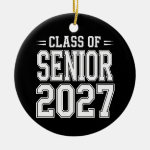 Class Of Senior 2027 Graduation Proud Graduate Ceramic Tree Decoration