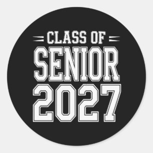 Class Of Senior 2027 Graduation Proud Graduate Classic Round Sticker
