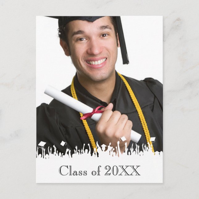 Class of  Senior Graduation Invitation Postcard (Front)
