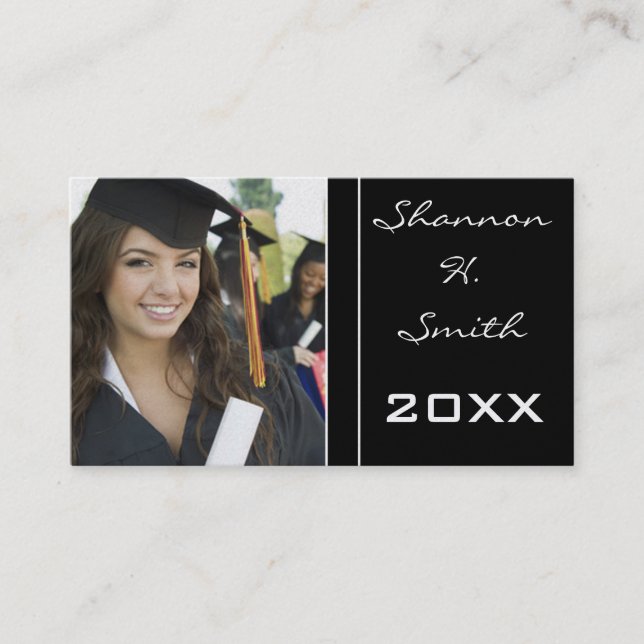 Class of  Senior Graduation Resume Calling Card (Front)