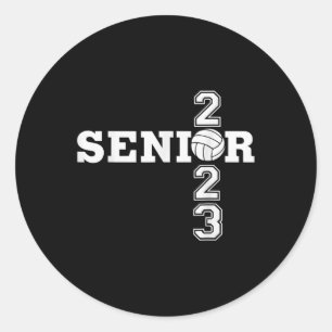 Class of Volleyball Senior Boys Girls Seniors Classic Round Sticker