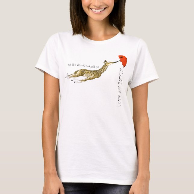 Class of Whimsical Giraffe Umbrella CHANGE YEAR T-Shirt (Front)