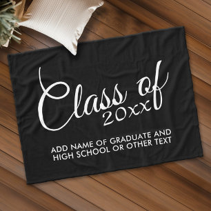 Class of with Custom Year and High School Fleece Blanket