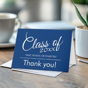 Class of with Custom Year and High School Thank You Card