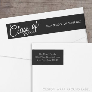 Class of with Custom Year and High School Wrap Around Label