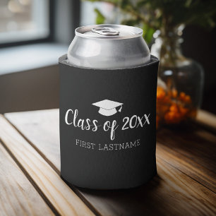 Class of Year and Name - Black Can Change Colour Cooler