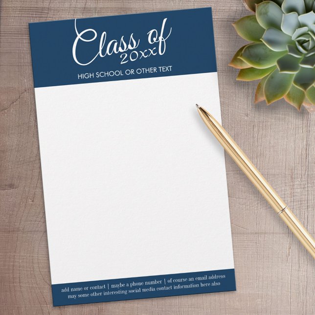 Class of Year and School - minimal Thank you Stationery (Personalized Stationery)