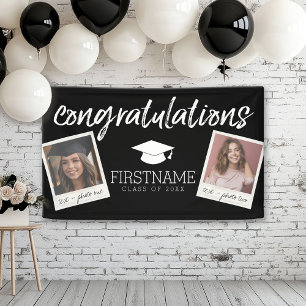 Class of Year - Graduation 2 Square Photo Collage Banner