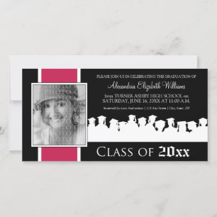 Class of [YEAR] Graduation Announcement: fuschia