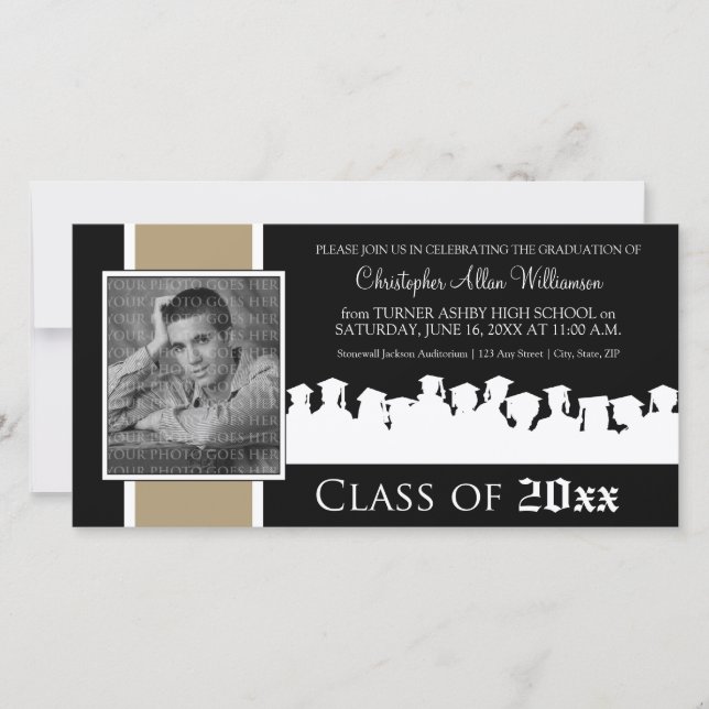 Class of [YEAR] Graduation Announcement: taupe (Front)