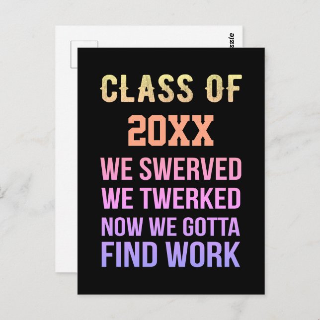 Class of Year Novelty Postcard (Front/Back)