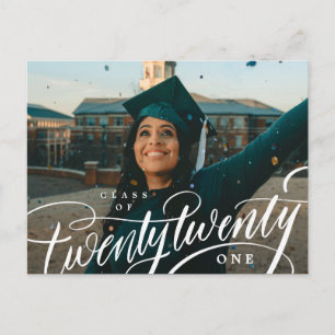 Class of Year Photo Graduation Announcement Postca Postcard