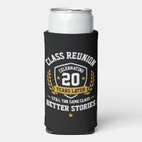 Class Reunion 20 Year Black Slim Can Cooler Favour