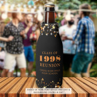 Class Reunion Black Orange Stars Personalised