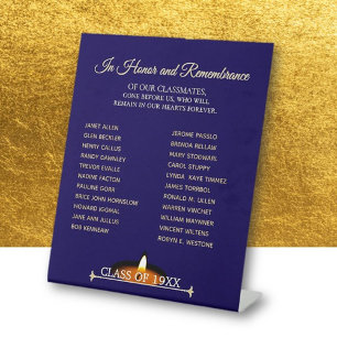 Class Reunion Classmate Memorial Tribute  Pedestal Sign