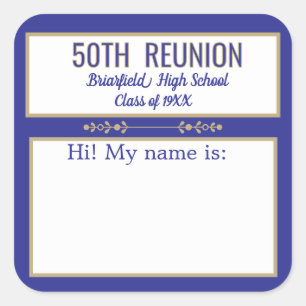 Class Reunion custom Name badge stickers