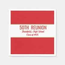 Class Reunion custom party Napkins