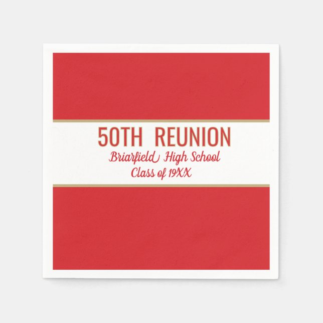 Class Reunion custom party Napkins (Front)