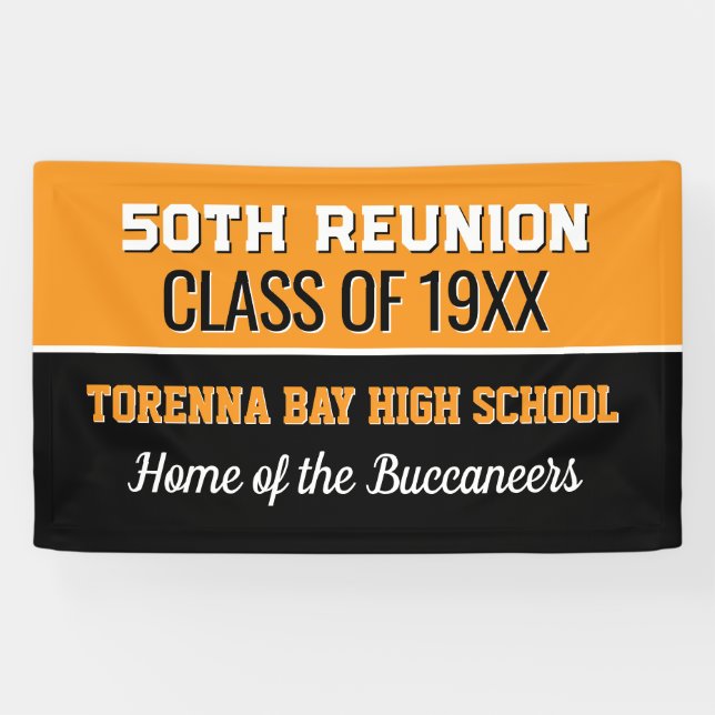 Class Reunion! CUSTOMIZED 50th Reunion banner (Horizontal)
