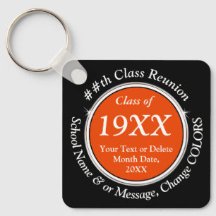 Class Reunion Favours Ideas, Change Orange, White Key Ring
