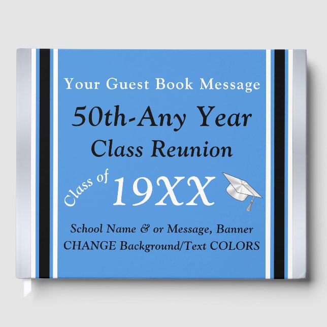 Class Reunion Guest Book, CHANGE COLORS, Transfer  Book (Front)