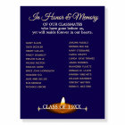 Class Reunion Memorial Tribute 