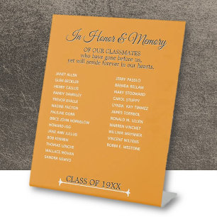 Class Reunion Memorial Tribute Pedestal Sign