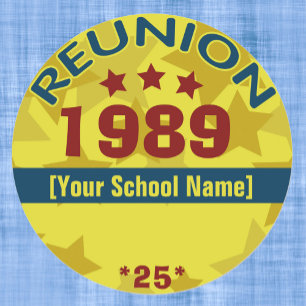 Class Reunion Name Tag Sticker
